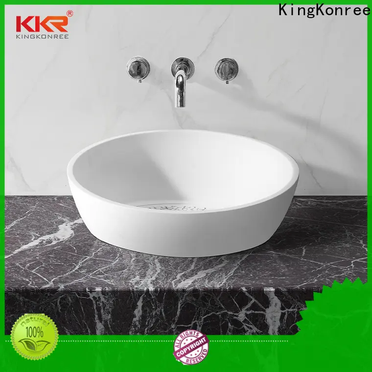 KingKonree black above counter vessel sink cheap sample for hotel 1