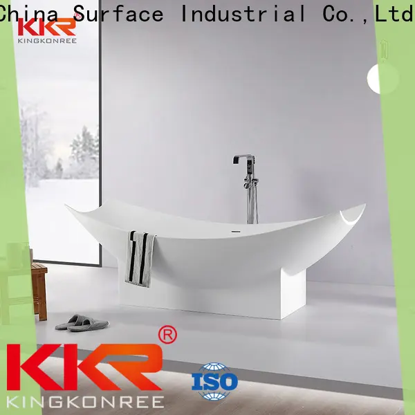 KingKonree white solid surface freestanding tubs ODM for family decoration 1
