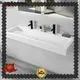 marble small wall hung basin design for hotel 1