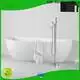 KingKonree white acrylic freestanding tub at discount for shower room 1