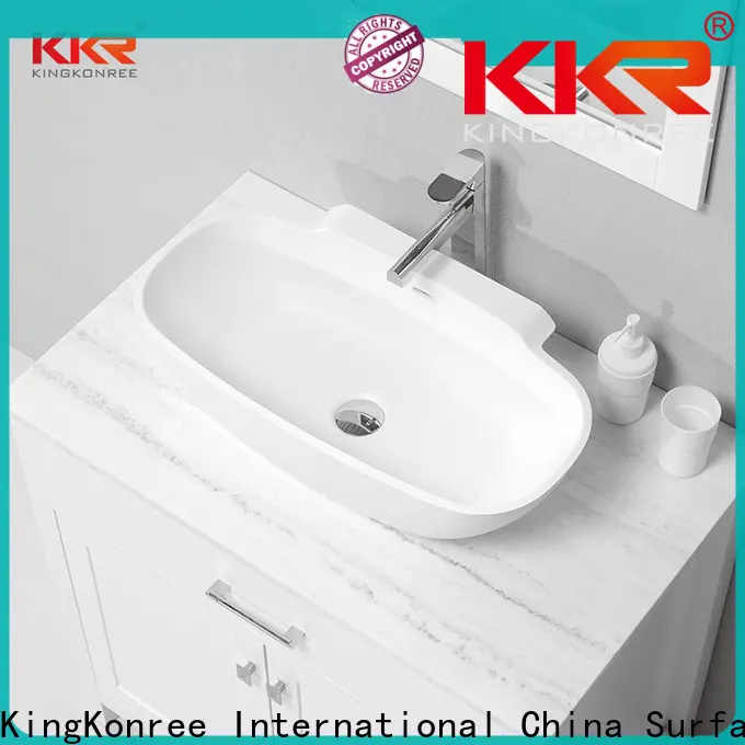 KingKonree white small countertop basin supplier for home 1