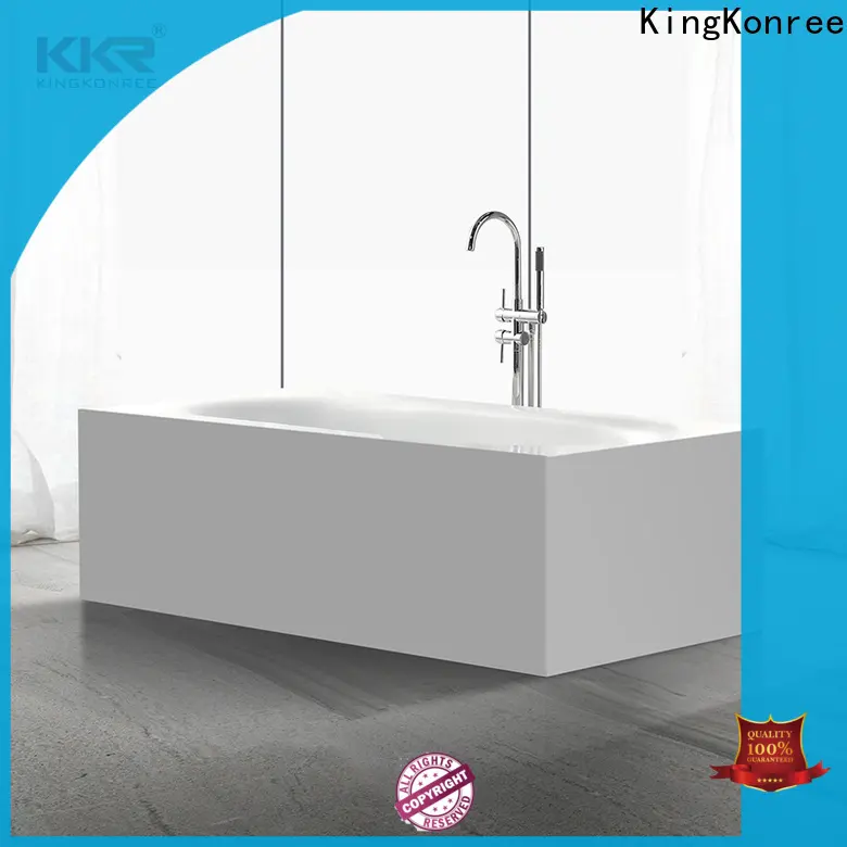 KingKonree acrylic freestanding tub free design for hotel 1