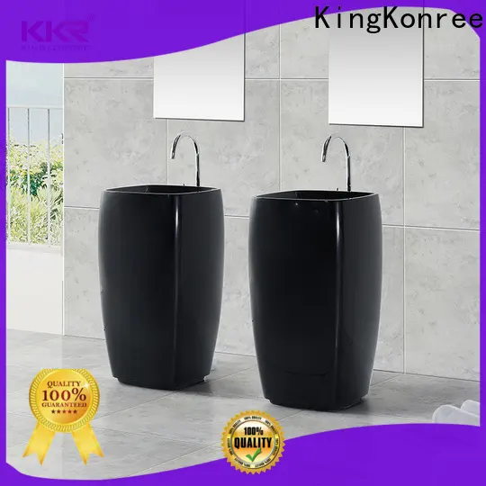KingKonree sturdy freestanding pedestal sink manufacturer for motel 1