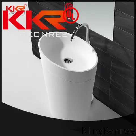 sturdy freestanding pedestal sink design for hotel 1