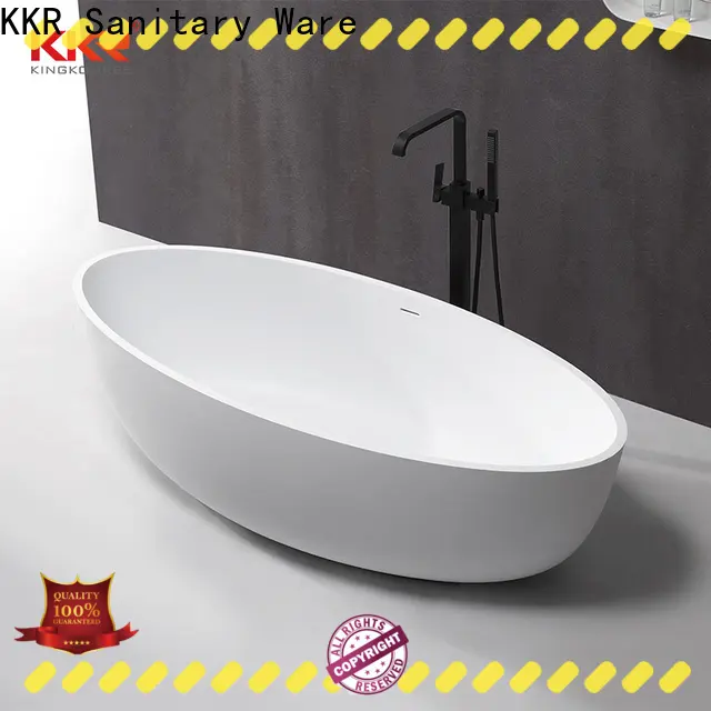 KingKonree finish stone resin freestanding bath at discount for bathroom 1