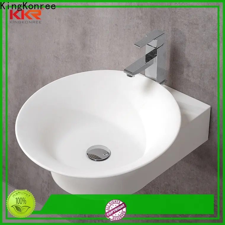 KingKonree high-end solid surface sink on-sale for hotel 1