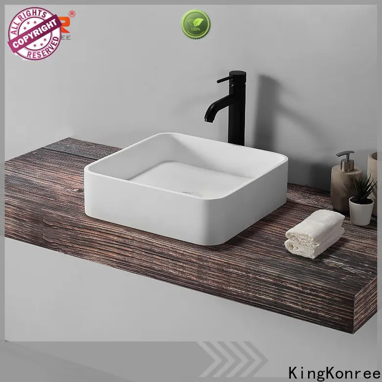 KingKonree pure small countertop basin cheap sample for hotel 1