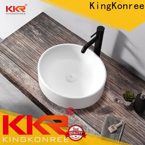 KingKonree white above counter vanity basin at discount for restaurant 1