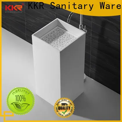 KingKonree freestanding pedestal sink factory price for motel 1