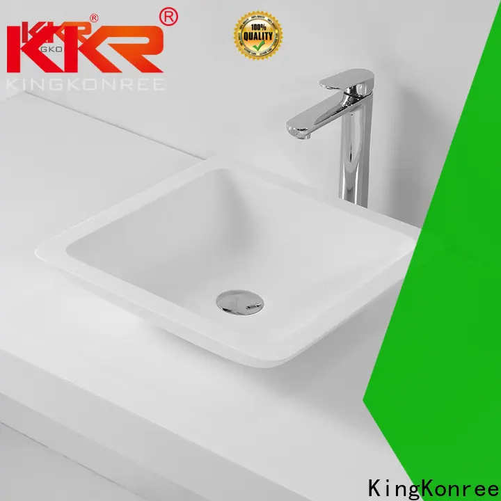 KingKonree excellent top mount bathroom sink at discount for hotel 1