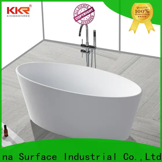 KingKonree durable round freestanding bathtub custom for family decoration 1