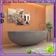 KingKonree white solid surface freestanding tub at discount for bathroom 1