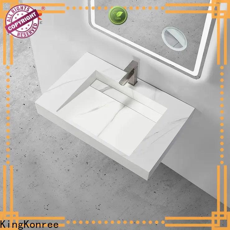 rectangle wall hung cloakroom basin design for hotel 1