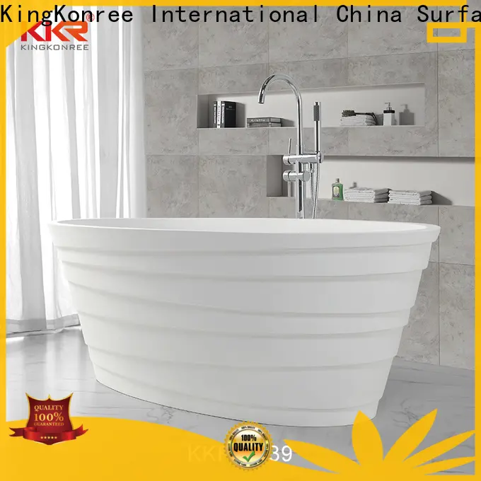 KingKonree hot selling solid surface bathtub custom for bathroom 1