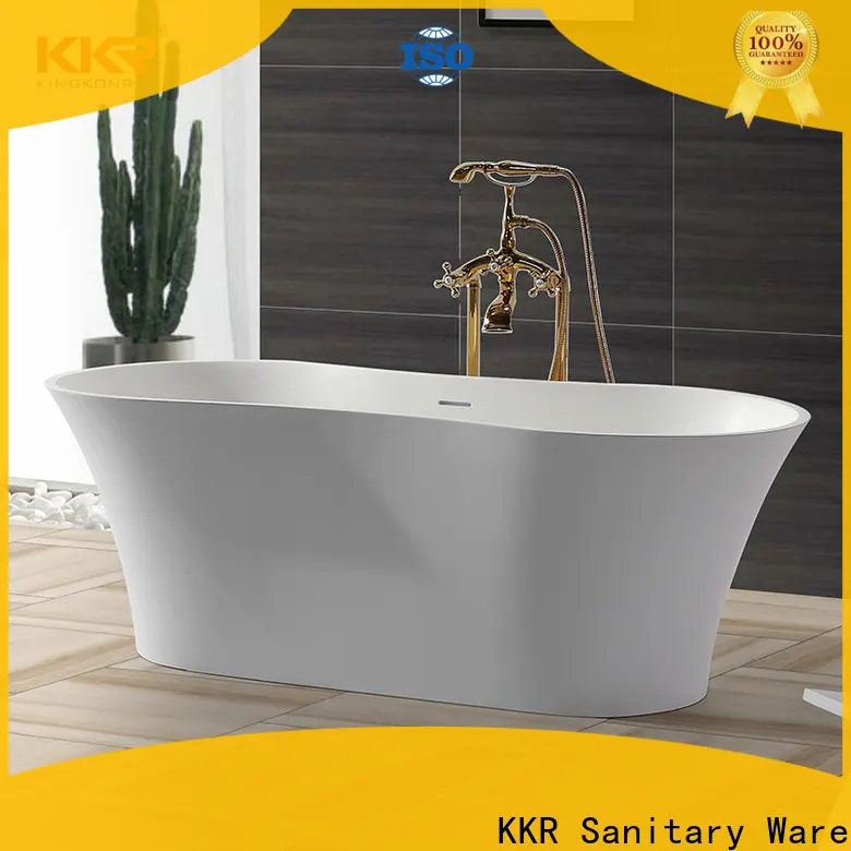 KingKonree hot-sale solid surface freestanding tub at discount for hotel 1