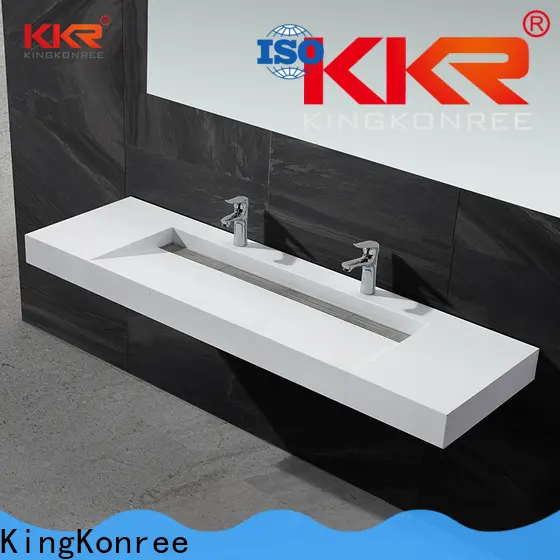 KingKonree brown wall hung cloakroom basin customized for hotel 1