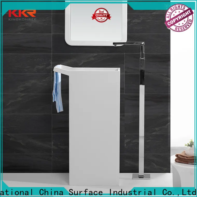 sturdy solid surface basin customized for hotel 1