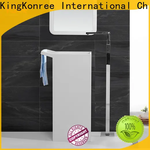 black freestanding pedestal sink design for home 1
