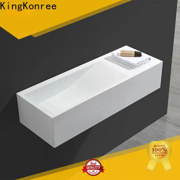 KingKonree furniture wall hung wash basin customized for hotel 1
