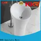 black pedestal sink customized for motel 1