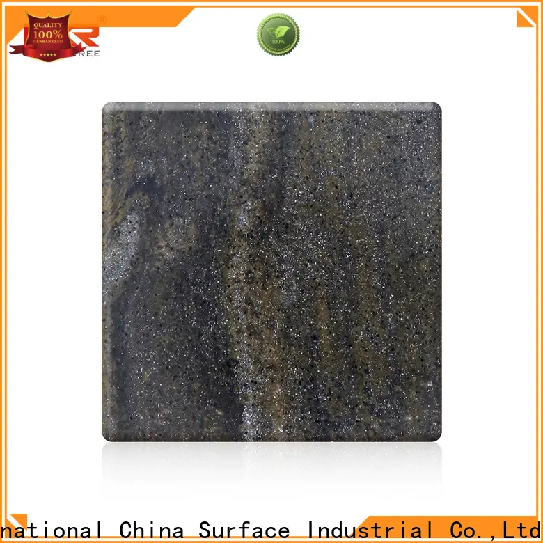 KingKonree black acrylic solid surface sheet from China for hotel 1