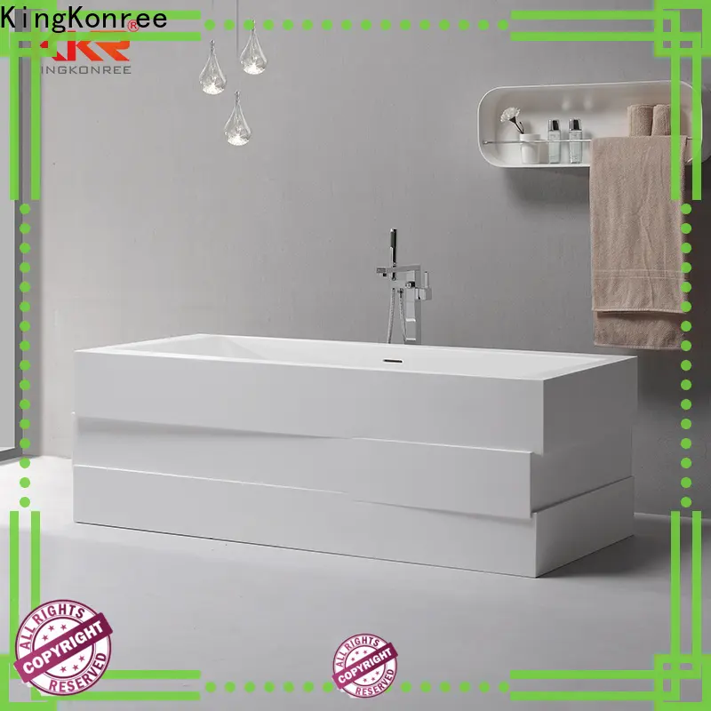 KingKonree bulk production stone bathtub free design for family decoration 1