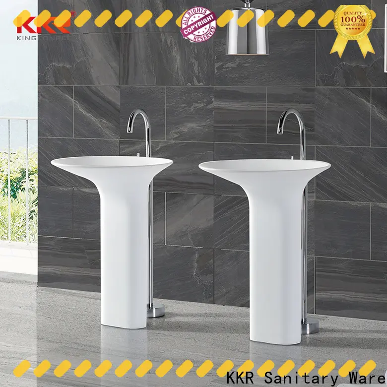 KingKonree resin stand alone bathroom sink manufacturer for home 1