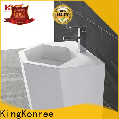 KingKonree white stand alone bathroom sink supplier for bathroom 1