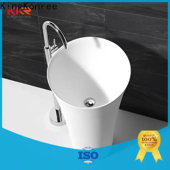 KingKonree marble floor standing basin customized for bathroom 1