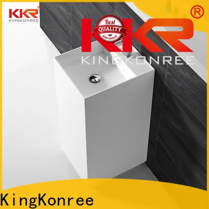KingKonree rectangle stand alone bathroom sink customized for bathroom 1