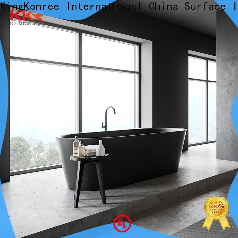KingKonree white stone resin bathtub custom for shower room 1