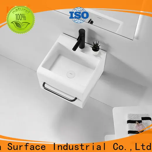 KingKonree artificial wall hung wash basin design for bathroom 1