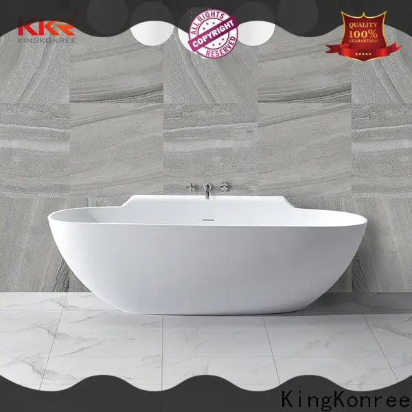 KingKonree stone resin freestanding bath at discount for shower room 1