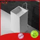 pan shape freestanding pedestal sink design for hotel 1