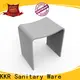 white teak shower stool customized for room 1