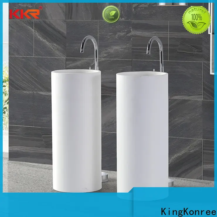 KingKonree marble floor standing basin design for motel 1