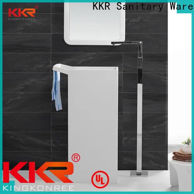 pan shape freestanding pedestal sink customized for home 1
