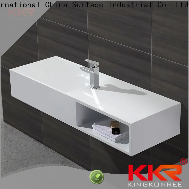 KingKonree acrylic concrete wall mount sink supplier for bathroom 1