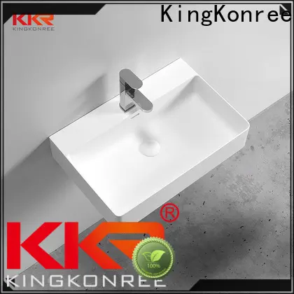 KingKonree slim wall hung basin customized for hotel 1