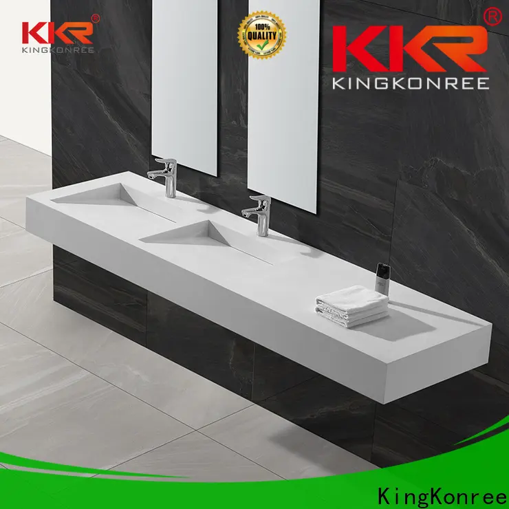 KingKonree acrylic wall mounted marble sink sink for hotel 1