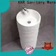 KingKonree marble stand alone bathroom sink customized for motel 1