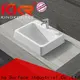 KingKonree resin oval countertop sink customized for shower room 1