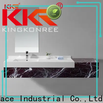 KingKonree luxurious basin cabinet with mirror sinks for motel 1