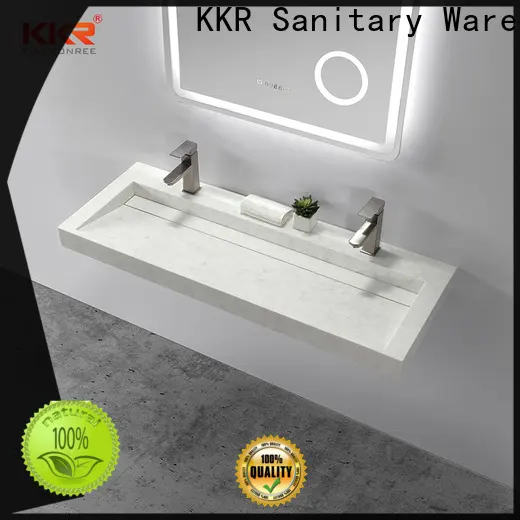 mounted concrete wall hung basin design for hotel 1
