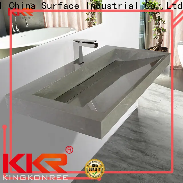 solid wall mounted basin with towel rail customized for home 1