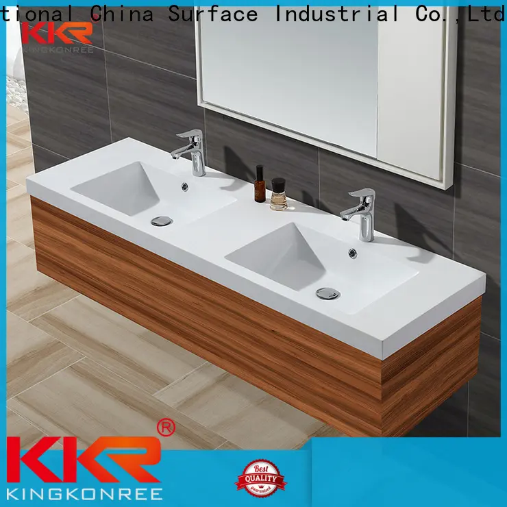 rectangle double basin cabinet sinks for hotel 1