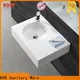 KingKonree mirror wall mounted basin with towel rail sink for hotel 1