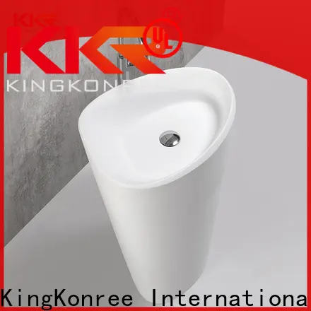 marble freestanding pedestal basin customized for motel 1