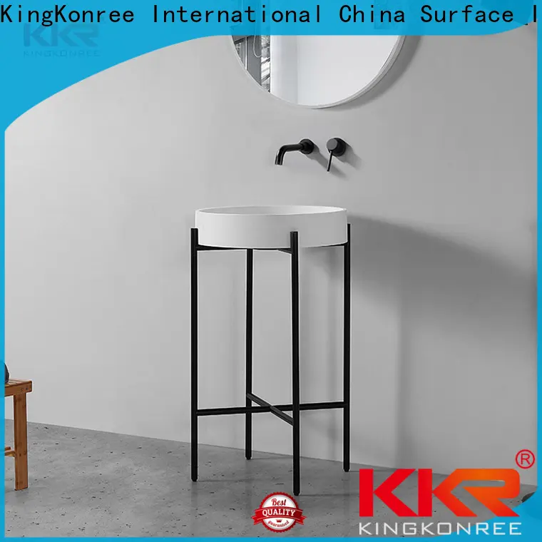 KingKonree black bathroom vanity above counter basin design for hotel 1