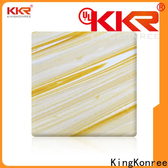 KingKonree acrylic artificial translucent stone under-mount for hotel 1